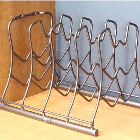 NEW Deco Brothers Pan Lid Tiered Shelf Organizer Counter Cabinets Storage Bronze - Picture 10 of 10